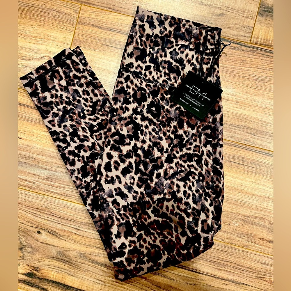 DYI Printed Signature Tight in Dark Leopard — size L